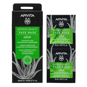 Apivita Express Beauty Aloe Máscara Hidratante e Refrescante 2x8ml
