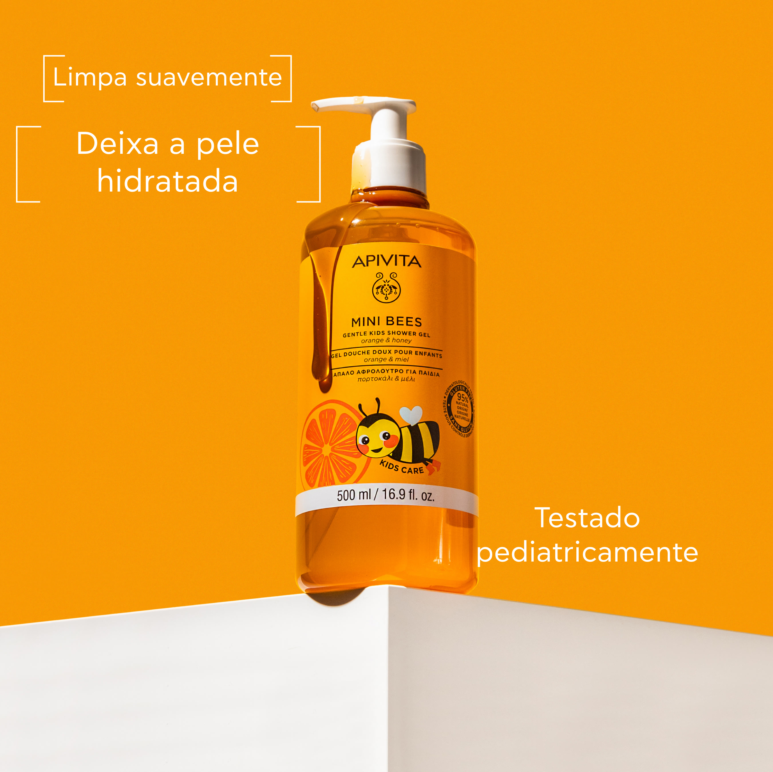 Apivita Mini Bees Gel Suave Corpo e Cabelo 2+ 500ml