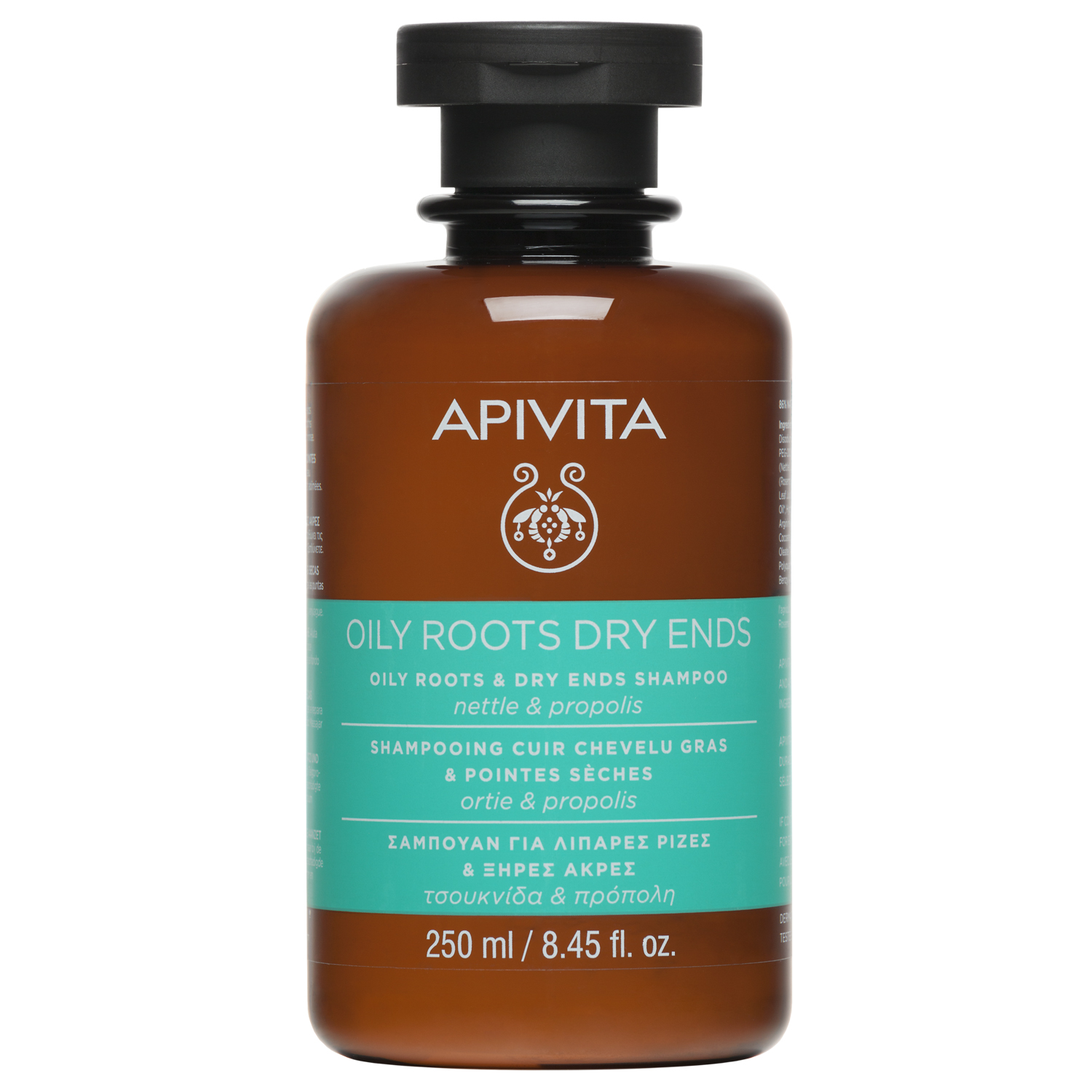 Apivita Oily Roots Dry Ends Shampô Raizes Oleosas Pontas Secas 250ml